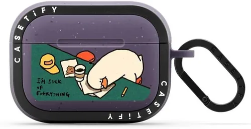 Vista 25 de CASETiFY Bounce Airpods Pro (1ª/2.ª generación) - Funda con anillo, negro Kingsnake - carbón mate