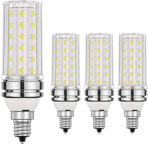 Vista 9 de BOGAO Bombilla LED E12, bombillas LED de 12 W de color blanco cálido de 3000 K, equivalente a bombillas de 80 W, base de tornillo E12, luces LED
