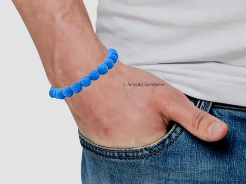 Vista 875 de Amazing Gemstone Crystal Bracelet for Women Men's Gifts - Protection Healing Crystal Bracelet - 8mm Gemstone Beaded Stretchable Bracelet Pulseras