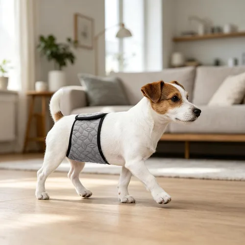 Vista 4 de Mkono Bandas para el vientre para perros machos, paquete de 3 pañales