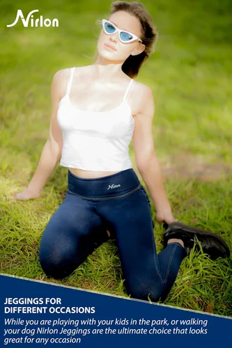 Vista 2 de Nirlon Jeggings - Leggings de cintura alta con control de abdomen para mujer