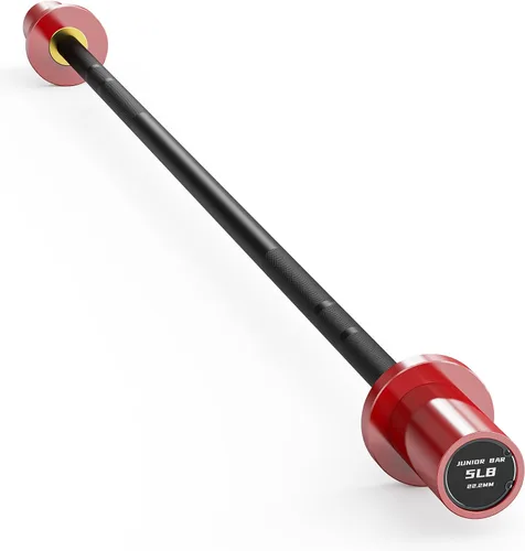 Vista 13 de PAPABABE Olympic Barbell, 4ft/6.5ft Straight Barbell for Strength Training and Technique Adjusting, 2 inch Womens Olympic Bar with Moderate Knurling