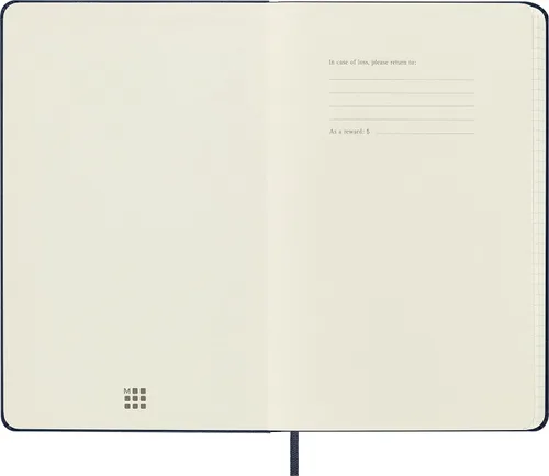 Vista 5 de Moleskine - Cuaderno clásico con tapa dura, grande (5 x 8.25 pulgadas), cuadriculado, azul zafiro, 240 páginas