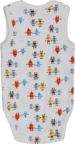 Vista 4 de ToBeInStyle Paquete de 4 mamelucos de una pieza con camiseta sin mangas para bebé niño