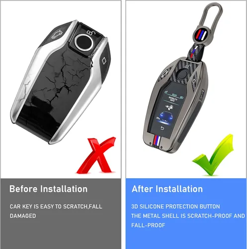 Vista 7 de Jaronx Compatible con funda para llavero BMW de 5 pies G30 G31/6 pies G32/7 pies G11 G12/X3 G01/X4 G02/X5 G05/X7 G07/i8, pantalla táctil digital