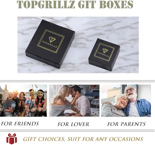 Vista 4 de TOPGRILLZ Pulsera de tenis para mujer, 1 fila de 0.394in, chapada en oro de 14 quilates, circonita cúbica, solitario, ligamento de tenis