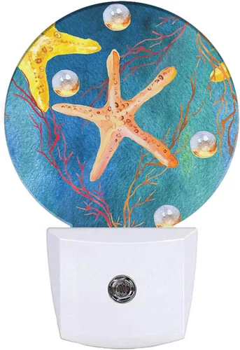 Vista 28 de EKOBLA Luz nocturna enchufable para pizza, patrón de comida de queso y salchichas, luz nocturna LED con sensor automático para habitación