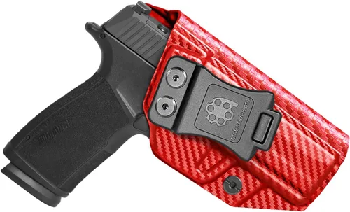 Vista 12 de Amberide Sig P365 XMacro IWB Holster, Kydex-Boltaron dentro de la cintura para P365 XMacro 0.354 in, extracción rápida, retención segura, 0-30° Cant