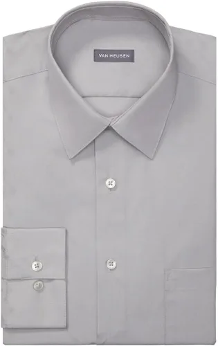 Vista 3 de Van Heusen - Camisa de vestir de popelina para hombre, corte regular, unicolor