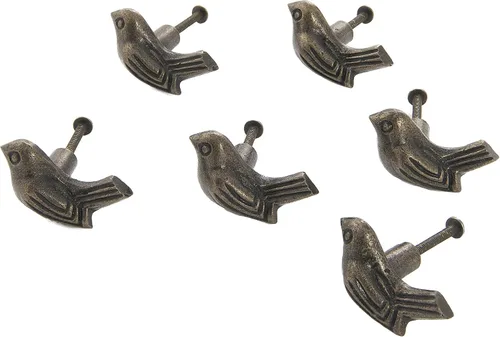 Vista 15 de Dritz Home - Manija para puerta de hierro fundido de diseño de aves, Dorado, 47064A