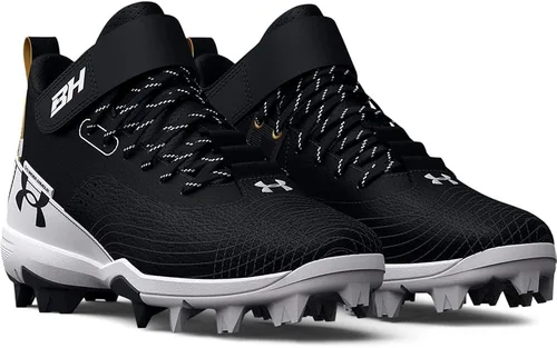 Vista 5 de Under Armour Zapato de béisbol unisex Harper 7 Mid Junior de goma moldeada