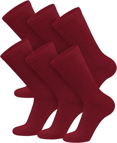 Vista 15 de 6 pares de calcetines tipo crew de algodón para diabéticos sin compresión para neuropatía