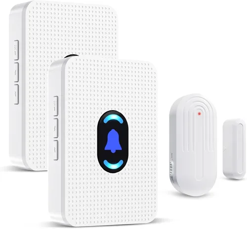 Vista 17 de Daytech Timbre Inalámbrico con Sensor de Puerta Timbre de Entrada con Alcance de 800 pies 20 Melodías 5 Niveles de Volumen Ajustable Timbre