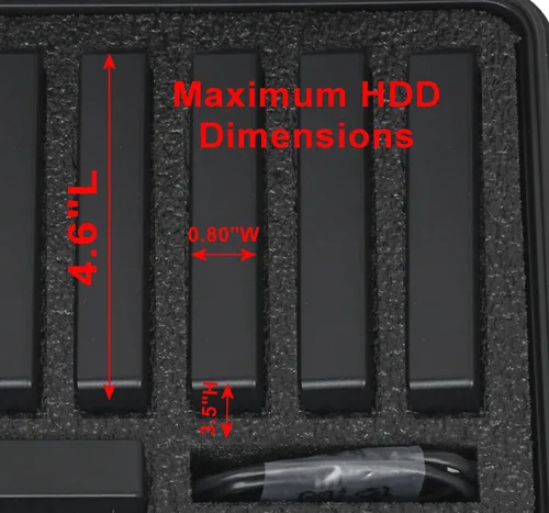 Vista 3 de Case Club Estuche para disco duro externo hermético impermeable de 8