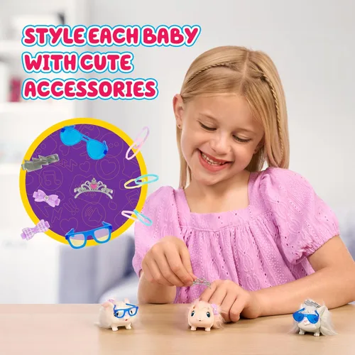 Vista 6 de Little Live Pets Bunny Mama Surprise Toy Set, Hutch Interactive Animal