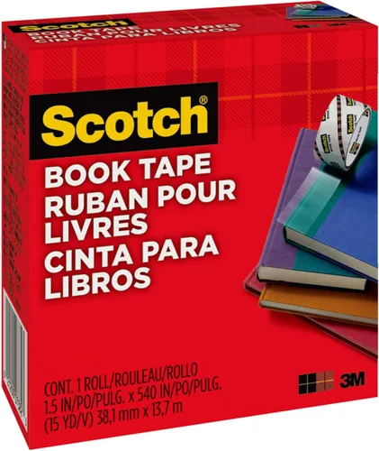Vista 3 de Scotch Cinta adhesiva para libros 845, Transparente