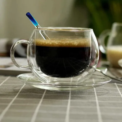 Vista 5 de Demitasse - Cucharas de café expreso, mini cuchara de café, cucharas pequeñas de vidrio de 4.33 pulgadas para té, cuchara mezcladora de varilla