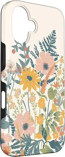 Vista 3 de iPhone 16 Cute Summer Wildflowers Pattern Design Floral Case