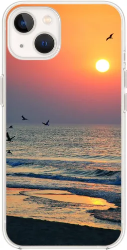 Vista 11 de Blingy's Funda para iPhone 14, bonito patrón de cerezas, estilo tropical, diseño tropical, funda protectora transparente de TPU suave de 6.1 Cerezas
