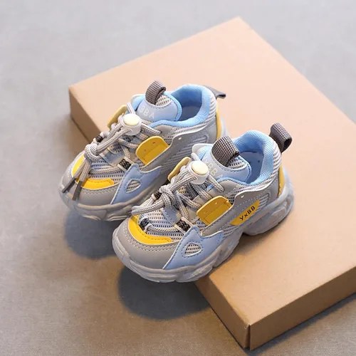 Vista 3 de IWIHMIV Zapatos para caminar para niños pequeños, zapatos casuales para correr, ligeros, antideslizantes, zapatos deportivos cómodos para caminar