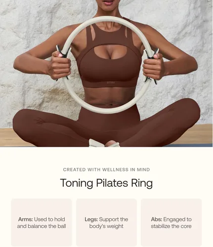 Vista 4 de BetterMe Pilates Essential Kit - Pilates Ring, Long Resistance Bands, Pilates Loop Bands, Ball and More - Complete Home Pilates Kit for Women