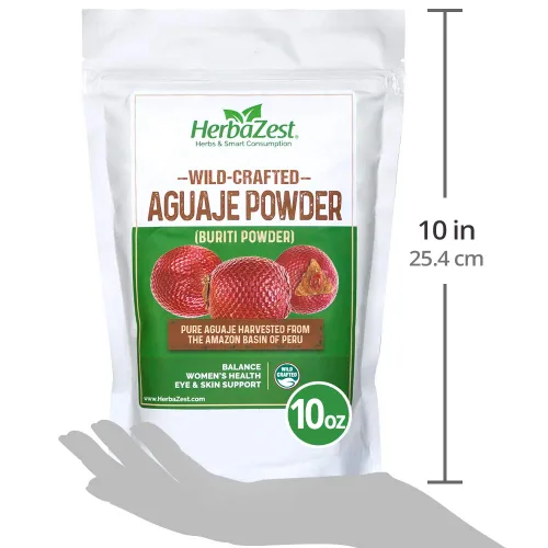 Vista 6 de HerbaZest Aguaje - Superalimento en polvo para mujeres, 10 onzas (9.98 oz), elaborado en forma silvestre y 100% puro, vegano y sin gluten, perfecto