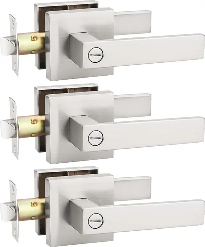 Vista 63 de KNOBWELL - Juego de cerradura con 1 picaporte resistente para puertas de una cara, ideal para puertas interiores reversibles, 0.93 libras