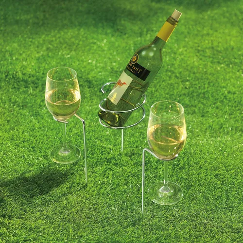 Vista 2 de Tovolo 205300C Steady Sticks Soporte para botella de vino, cromado