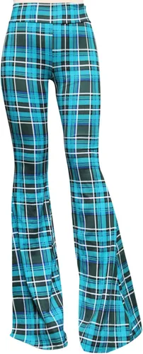 Vista 61 de ShopMyTrend - Pantalones de yoga largos con piernas anchas y acampanadas estilo palazzo, con cintura alta, para mujer