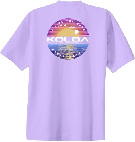 Vista 50 de Koloa Surf - Camisetas de algodón pesado para hombre, tallas grandes y altas Azul acuático/negro buscando diseño de ondas