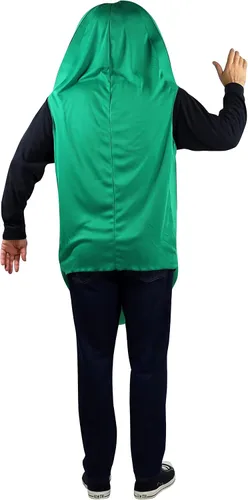 Vista 5 de Rasta Imposta - Disfraz de pepinillo, verde, talla única para la mayoría de los adultos