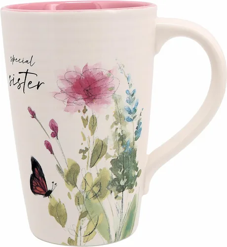 Vista 16 de Pabellón - Taza de 17 onzas para abuela, taza de café con patrón floral, taza de café de mariposas, ideas de cocina para primavera y verano, taza