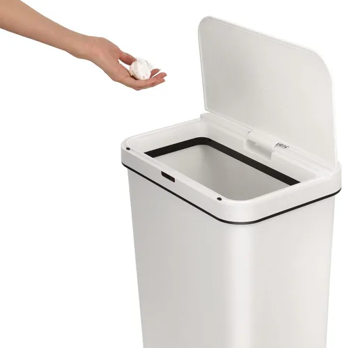 Vista 4 de SIMPLI-MAGIC Cubo de basura con sensor de movimiento sin contacto de 13 galones (50L) – Cubo de basura automático sin manos para cocina, hogar