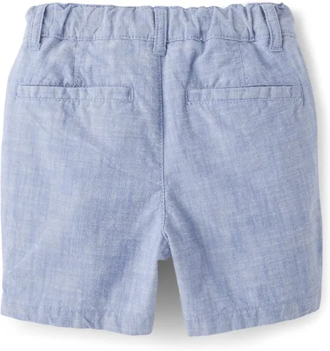 Vista 2 de The Children's Place Pantalones cortos chinos para bebés y niños pequeños, Morningsky, 9-12 meses, pantalones cortos de cambray para niños pequeños