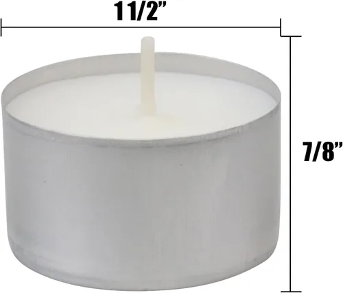 Vista 5 de Stonebriar Paquete de 50 velas de té largas sin perfume sin perfume con 8 horas de tiempo de combustión extendido, color blanco, 50