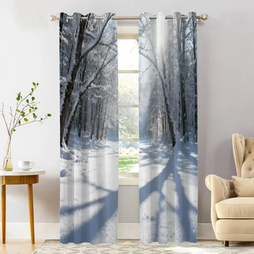 Vista 59 de Shrahala Abstract Colorful Blackout Curtain Tiers, Modern Ative Kitchen Valance Light Blocking Tier Drapes with Rod Pocket, 2 Pack 26 X 24 in
