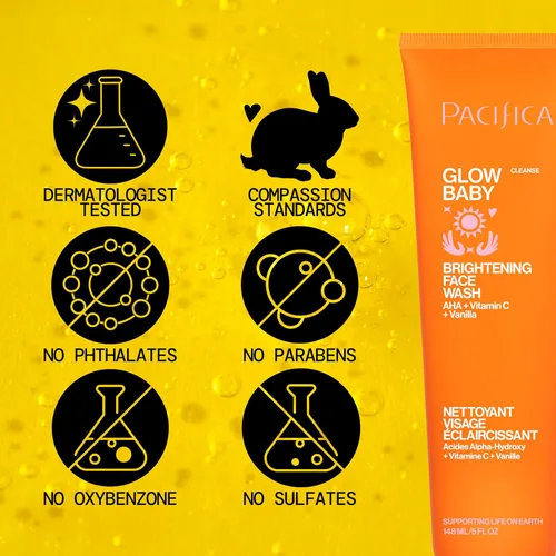 Vista 12 de Pacifica Dúo de lavado facial – Limpiador iluminador con vitamina C Glow Baby + limpiador suave de espuma de mar, juego de lavado facial exfoliante