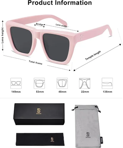 Vista 5 de SOJOS - Gafas de sol de moda para mujer y hombre