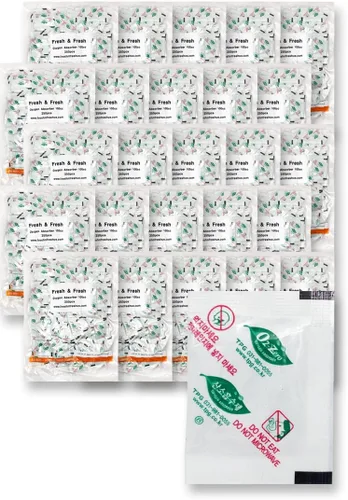 Vista 6 de Absorbedores de oxígeno prémium de 100 CC [40 paquetes] para almacenamiento de alimentos, paquetes de eliminadores de oxígeno, fabricados