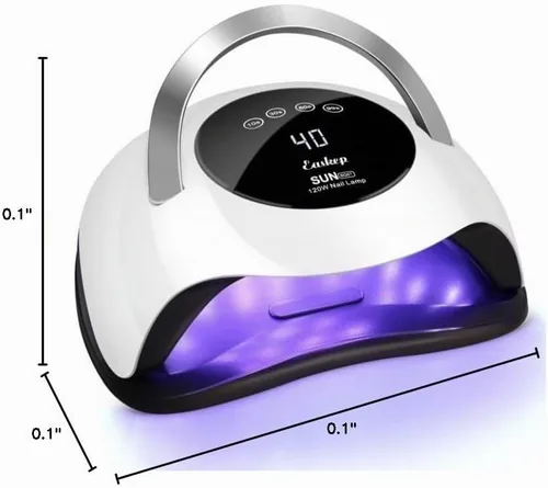 Vista 8 de Easkep Luz UV de 120 W para uñas – Lámpara de uñas UV con guantes Kit de lámpara de secado de uñas para uñas de gel profesional para el hogar