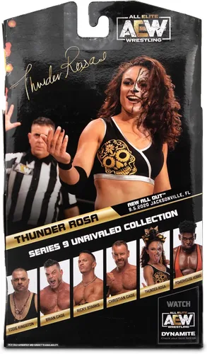 Vista 2 de Ringside Thunder Rosa - Figura de acción de lucha libre de juguete AEW Unrivaled 9
