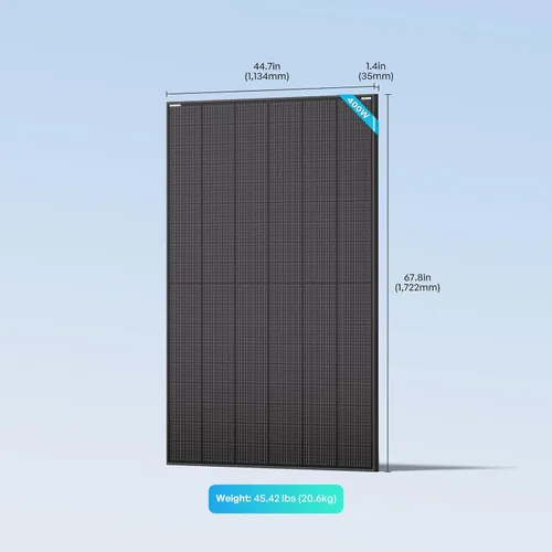 Vista 12 de Renogy Panel solar bifacial 800W tipo N 16BB, 25% de alta eficiencia