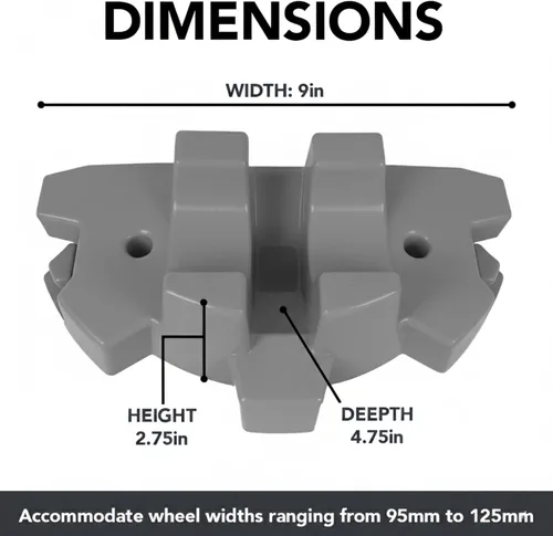Vista 3 de 50 Strong Soporte para scooter, ruedas de 3.740-4.921 in, base entrelazada, gris
