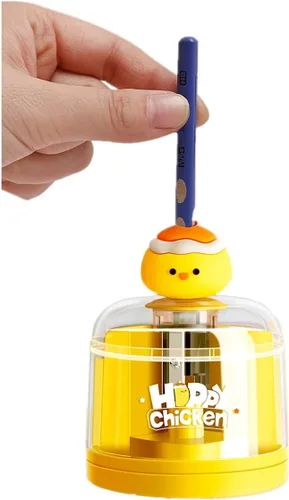 Vista 6 de Kawaii - Sacapuntas eléctrico Kawaii Adorable para alumnos, estudiantes, escuela primaria, aula manual (azul)
