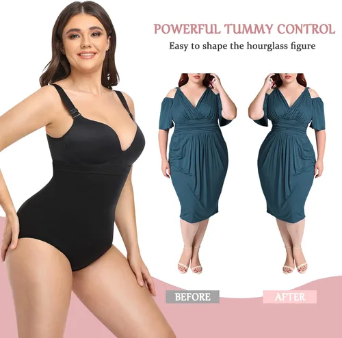 Vista 4 de Fajas de cintura alta para mujer, ropa interior con control de abdomen, sin costuras, cómodas y adelgazantes