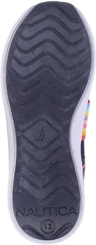 Vista 5 de Nautica Tenis deportivos sin cordones para niñas jóvenes, elegantes zapatos para correr y tenis para niños pequeños y grandes
