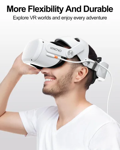 Vista 7 de HINOVO VR Link Cable (16.4ft), VR Headset Compatible with Meta Quest 3, Quest 2ProPico 4, Long Cable Accessories for PCSteam VR Games, USB 3.2A to