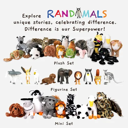 Vista 7 de Figuras Mini Randimal de Animales - Juguetes Realistas Híbridos de Caballo y Pato - Mezcla Única de Animales de Safari y Granja - Pequeñas