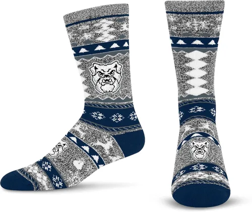 Vista 32 de For Bare Feet Ugly Holiday Sweater Crew Sock NCAA