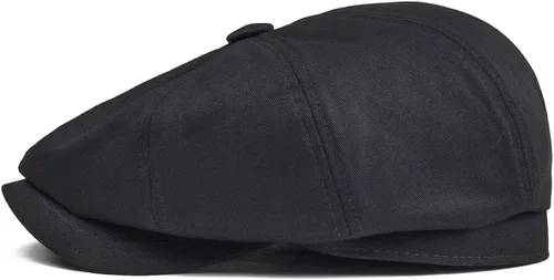 Vista 2 de BOTVELA Gorra plana de 8 piezas para hombre 100 algodón Gatsby Ivy Golf Cabbie